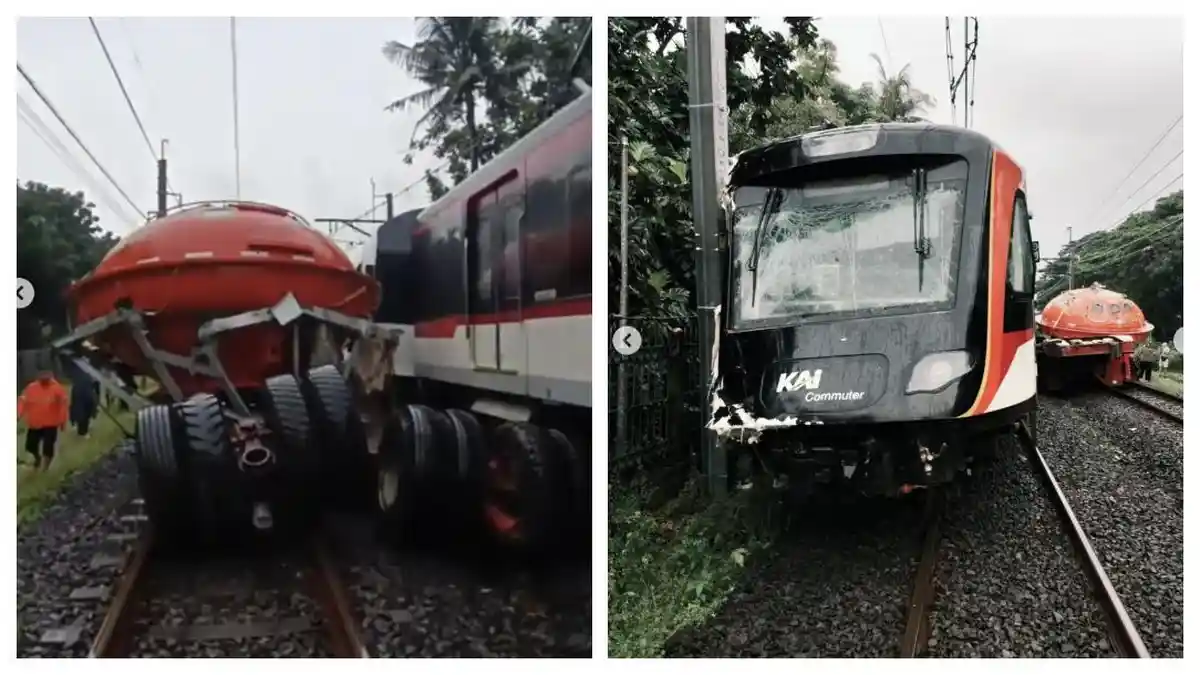 Sebuah truk menabrak Kereta Commuter Line Basoetta hingga anjlok. Simak kronologi lengkap, kondisi penumpang, dan update evakuasi