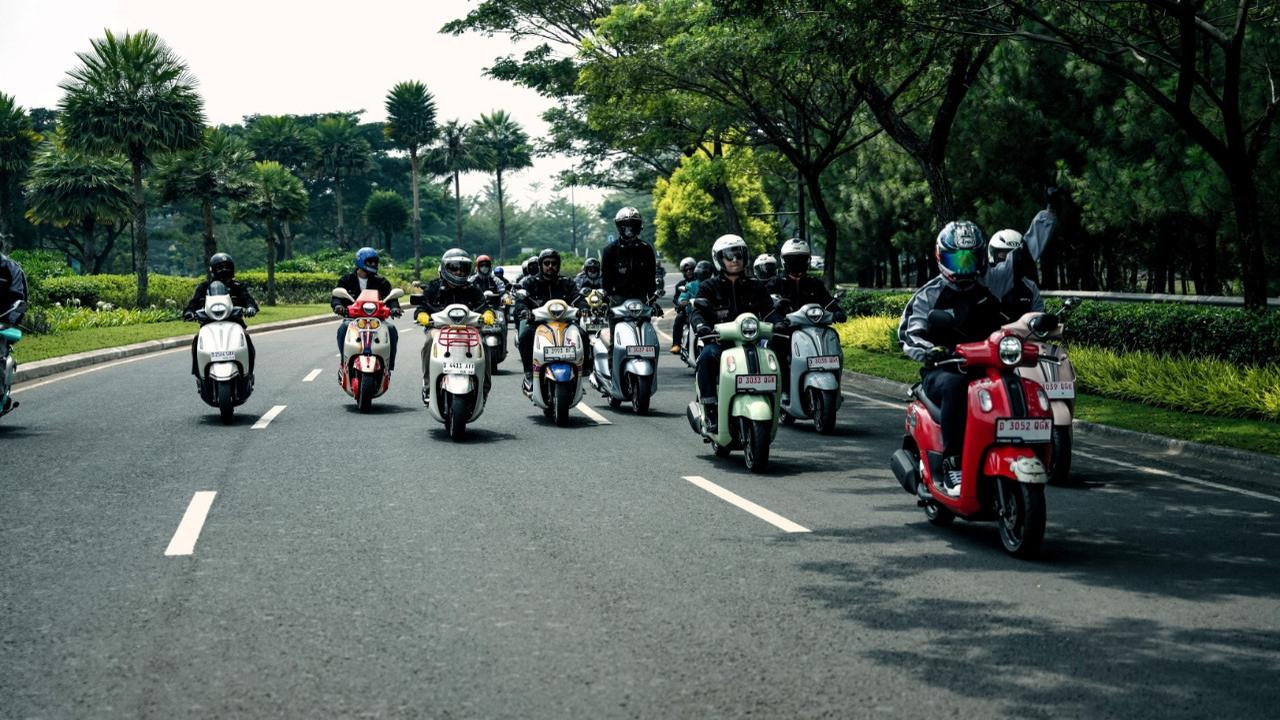 Yamaha Indonesia secara aktif memperkenalkan koleksi warna terbaru Grand Filano dan Fazzio 2026 lewat ajang touring.