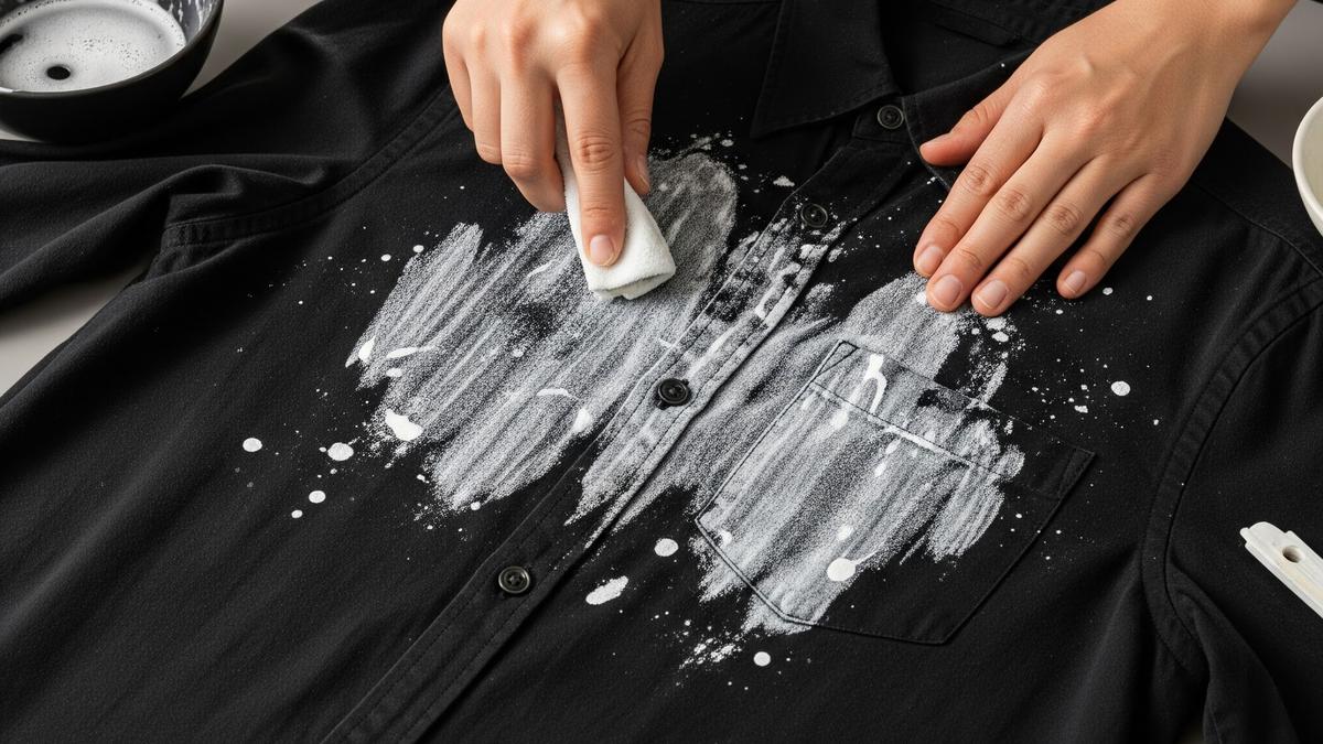 Baju Hitam Kena Cat? Ini 6 Cara Mengatasi Cat Berkapur Agar Kembali Bersih & Aman